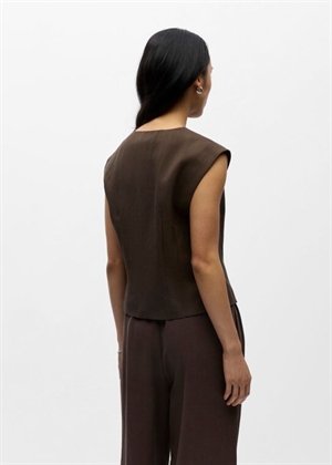 Molly sl waistcoat Seal Brown Object 